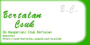 bertalan csuk business card